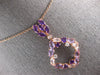 3.51CT DIAMOND & AAA AMETHYST & PINK QUARTZ 14K ROSE GOLD SQUARE ETOILE NECKLACE
