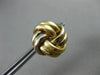 ESTATE 14KT WHITE & YELLOW GOLD 3D MATTE & SHINY LOVE KNOT STUD EARRINGS #25022