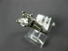 WIDE .65CT DIAMOND PLATINUM ROUND & BAGUETTE SEMI MOUNT ENGAGEMENT RING #18678