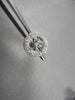 ANTIQUE .54CT 3D ROUND DIAMOND FILIGREE 14KT WHITE GOLD EARRINGS JACKET SETTINGS