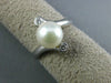 ESTATE .08CT DIAMOND & AAA SOUTH SEA PEARL 18K WHITE GOLD CRISS CROSS RING #1010