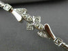 ANTIQUE .42CT MULTI CUT DIAMOND 18KT WHITE GOLD 3D FILIGREE LOVE BRACELET #19915