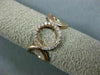 ESTATE WIDE .14CT DIAMOND 14KT ROSE GOLD 3D MULTI CIRCLE INFINITY OPEN LOVE RING