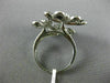 ESTATE LARGE 2.26CT WHITE & BLACK DIAMOND 14KT WHITE GOLD MULTI FLOWER FUN RING
