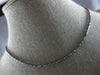 ESTATE 12.25CT BLACK DIAMOND 14KT WHITE GOLD 3D ETERNITY LOVE TENNIS NECKLACE