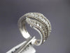 WIDE 1.78CT DIAMOND 18KT WHITE GOLD 3D MULTI ROW DOUBLE SWIRL ANNIVERSARY RING