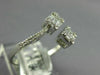 .39CT DIAMOND 18K WHITE GOLD 3D ROUND & BAGUETTE SQUARE CLUSTER CRISS CROSS RING
