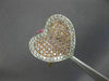 ESTATE .97CT WHITE & PINK DIAMOND 18KT ROSE GOLD HEART SHAPE INFINITY LOVE RING