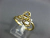ESTATE .13CT DIAMOND 18KT YELLOW GOLD 3D LOVE KNOT FLOWER STAR FUN RING