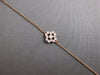 ESTATE .26CT DIAMOND 14KT ROSE GOLD 3D ROUND CLASSIC FLOWER SQUARE LOVE NECKLACE