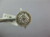 WIDE 1.0CT DIAMOND 14KT WHITE GOLD 3D ROUND & BAGUETTE CLUSTER FLOWER LOVE RING