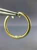ESTATE .54CT DIAMOND 14KT YELLOW GOLD 3D HOOP HUGGIE HANGING EARRINGS #16814