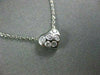 ESTATE SMALL .18CT DIAMOND ETOILE HEART PENDENT 14KT WHITE GOLD F/G VVS #1739