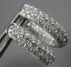 LARGE 2.95CT DIAMOND 14KT WHITE GOLD INSIDE OUT MULTI ROW HOOP HANGING EARRINGS