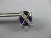LARGE 11.45CT DIAMOND & AAA AMETHYST 14K WHITE GOLD OVAL & ROUND X STUD EARRINGS