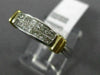 ESTATE .55CT DIAMOND 14K TWO TONE GOLD 2 ROW INVISIBLE PRINCESS ANNIVERSARY RING