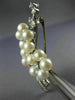 ANTIQUE LARGE 1.50CT OLD MINE DIAMOND & AAA PEARL PLATINUM 3D BROOCH PIN 23635