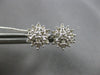 ESTATE .40CT DIAMOND 14KT WHITE GOLD 3D CLASSIC CLUSTER SNOWFLAKE STUD EARRINGS