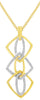 .43CT DIAMOND 14KT 2 TONE GOLD 3D MULTI OVAL & SQUARE LOVE KNOT FLOATING PENDANT