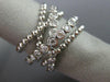 ESTATE WIDE .95CT DIAMOND 18KT WHITE GOLD 3D MULTI ROW CRISS CROSS FUN LOVE RING