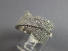 LARGE 1.76CT DIAMOND 14KT WHITE GOLD MULTI ROW INFINITY WEDDING ANNIVERSARY RING
