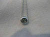 ANTIQUE ROUND DIAMOND SOLITAIRE 14KT WHITE GOLD PENDANT + CHAIN