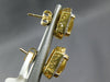 4.13CT DIAMOND & AAA CITRINE 14KT YELLOW GOLD 3D CUSHION OCTAGON STUD EARRINGS