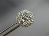 EXTRA LARGE 2.35CT DIAMOND 14KT WHITE GOLD CLUSTER INVIISBLE HALO STUD EARRINGS