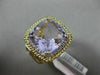 LARGE 10.93CT DIAMOND & AAA EXTRA FACET AMETHYST 14K TWO TONE GOLD FILIGREE RING
