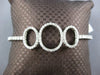 ESTATE 1.50CT DIAMOND 14KT WHITE GOLD 3D TRIPLE OVAL ADJUSTABLE LOVE BRACELET