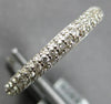 1.02CT DIAMOND 18KT WHITE GOLD MULTI ROW 2.5mm ETERNITY WEDDING ANNIVERSARY RING