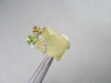 ANTIQUE 14KT WHITE 16.25CTW YELLOW QUARZ & DIAMONDS WITH MULTI GEM EARRINGS!!!!!