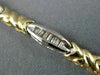 ESTATE 1.20CT BAGUETTE CUT DIAMOND 14KT WHITE & YELLOW GOLD 3D BRACELET #20747