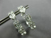 ESTATE WIDE 3.50CT DIAMOND 18K WHITE GOLD MULTI SHAPE SQUARE HEART HOOP EARRINGS