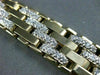 ESTATE WIDE LONG 4.0CT DIAMOND 14K WHITE & YELLOW GOLD MULTI LINK BRACELET #2226