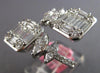 EXTRA LARGE 2.69CT DIAMOND 18KT WHITE GOLD 3D DOUBLE SQUARE CRISS CROSS FUN RING
