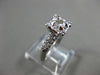 ANTIQUE .45CT DIAMOND 14KT WHITE GOLD FILIGREE FISHTAIL ENGAGEMENT RING #9103