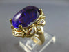 LARGE 9.2CT DIAMOND & AAA AMETHYST 14KT YELLOW GOLD OVAL & ROUND FUN RING #27711