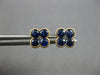 1.2CT DIAMOND & AAA SAPPHIRE 14KT YELLOW GOLD 3D INVISIBLE FLOWER STUD EARRINGS