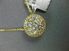ESTATE LARGE 1.03CT DIAMOND 18KT YELLOW GOLD CLASSIC ROUND CLUSTER HALO PENDANT