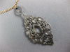 LARGE 6.57CT DIAMOND AAA RUBY & WHITE QUARTZ 14KT ROSE & BLACK GOLD 3D NECKLACE