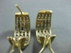 ESTATE WIDE 3.0CT FANCY DIAMOND 14KT TWO TONE GOLD 4 ROW HUGGIE EARRINGS #21295