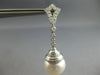LARGE .90CT DIAMOND & AAA SOUTH SEA PEARL 18K WHITE GOLD 3D CHANDELIER EARRINGS