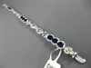 ESTATE WIDE 8.64CT DIAMOND & SAPPHIRE 18K WHITE GOLD 3D FILIGREE TENNIS BRACELET