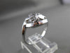 ESTATE LARGE .10CT DIAMOND 14KT WHITE GOLD DOUBLE HEART ETOILE RING #21028