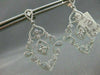 ANTIQUE LARGE 1.99CT DIAMOND 14KT W GOLD FILIGREE FLORAL DROP EARRINGS STUNNING!