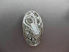 ESTATE LARGE 7.07CTW DIAMOND 18KT WHITE GOLD OVAL FILIGREE PAVE CLIP ON EARRINGS