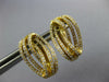 ESTATE .55CT DIAMOND 18KT YELLOW GOLD 3D MULTI ROW INFINITY LOVE KNOT EARRINGS