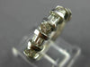 ESTATE WIDE .56CT ROUND & BAGUETTE DIAMOND 14K WHITE GOLD ANNIVERSARY RING 22509