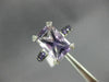 LARGE 4.17CT DIAMOND & AAA AMETHYST 14K WHITE GOLD ROUND & EMERALD FILIGREE RING